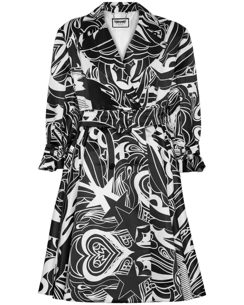 Philipp Plein Tribal Circus Trenchcoat - Schwarz Schwarz