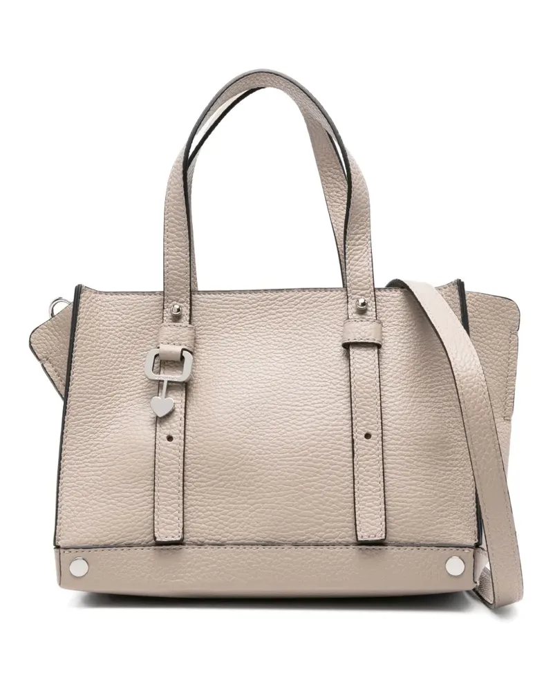 Cromia Tote Bag mit Herzanhänger - Nude Nude