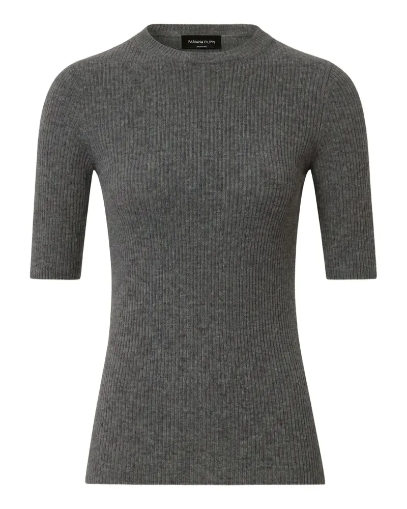 Fabiana Filippi Gerippter Strickpullover - Grau Grau