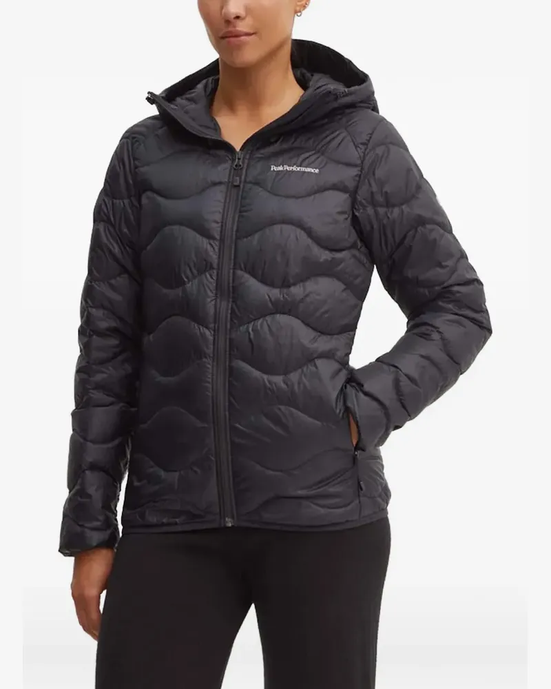 Peak Performance Helium hooded quilted jacket - Schwarz Schwarz