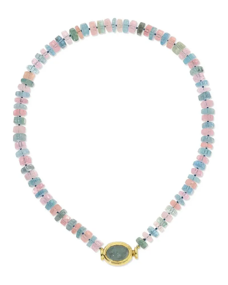 Octavia Elizabeth Sunset Halskette mit Beryl-Verzierung - Rosa Rosa