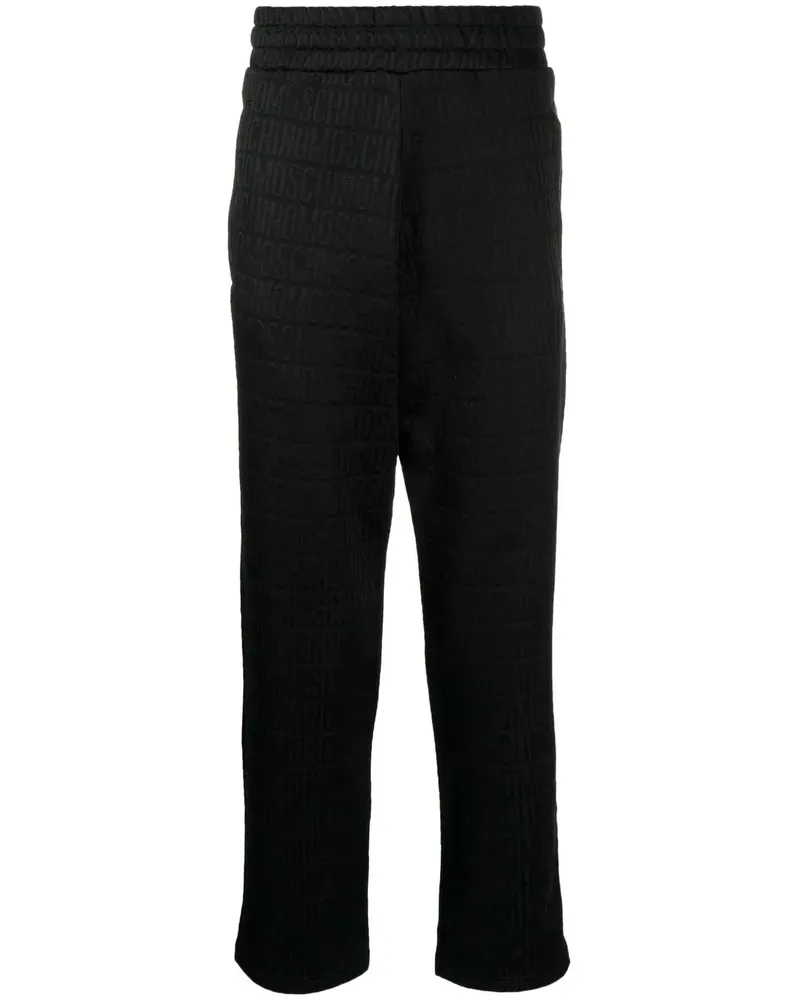 Moschino Hose mit Logo-Print - Schwarz Schwarz