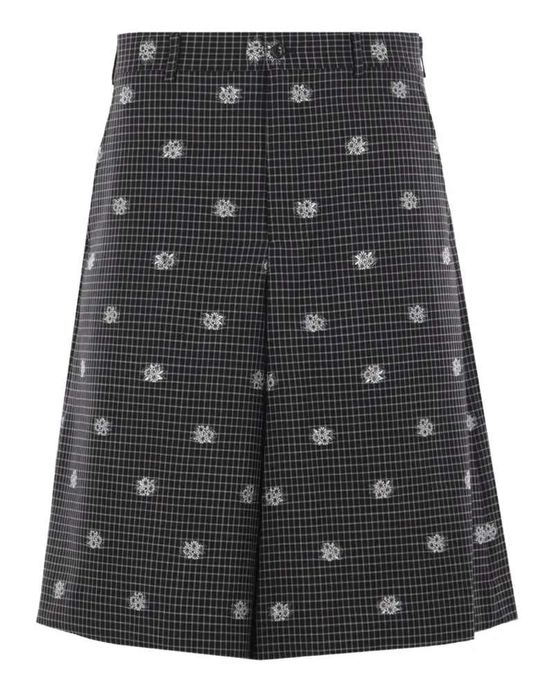 Comme des Garçons Karierte Shorts - Schwarz Schwarz