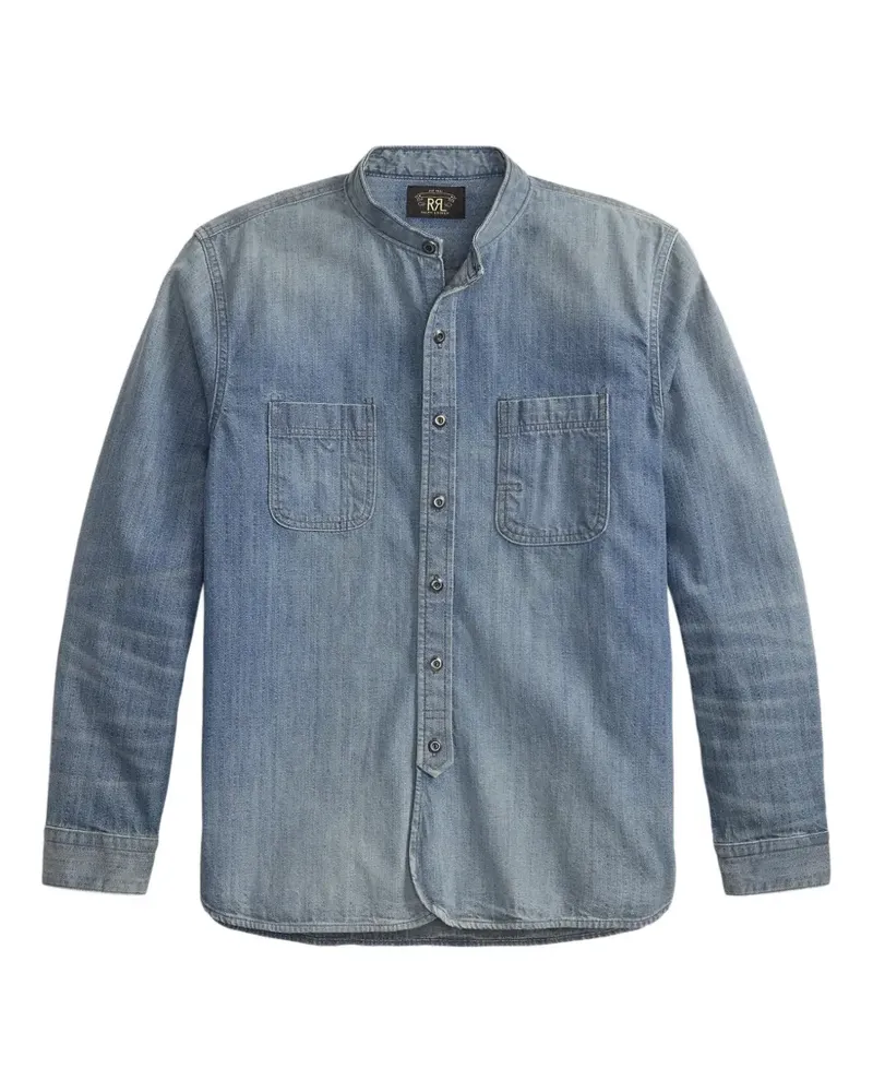 Ralph Lauren Hemd mit Stehkragen-Patch - Blau Blau