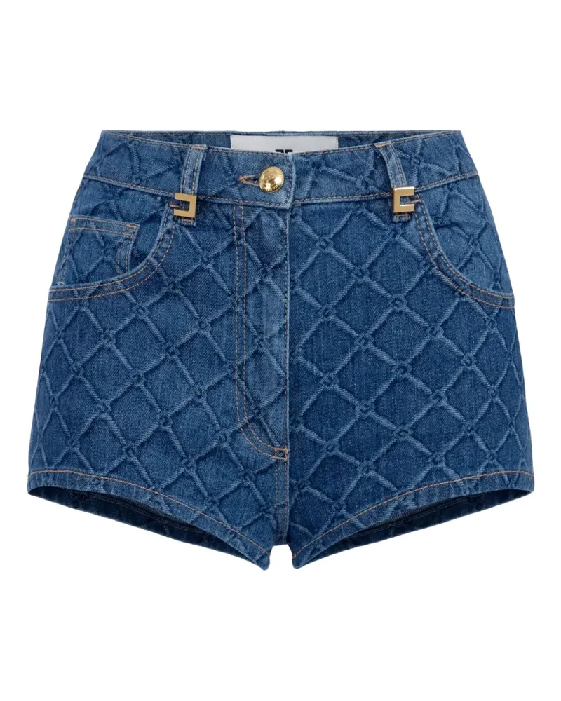 Elisabetta Franchi Shorts mit Logo-Schild - Blau Blau