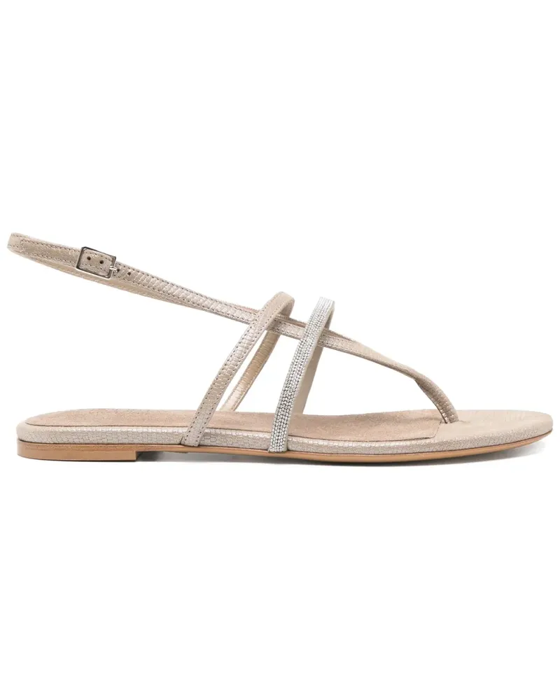 Peserico Sandalen aus Leder - Nude Nude