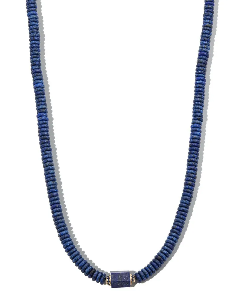 Luis Morais 14kt Gelbgold-Choker mit Lapislazuli-Perlen Gold