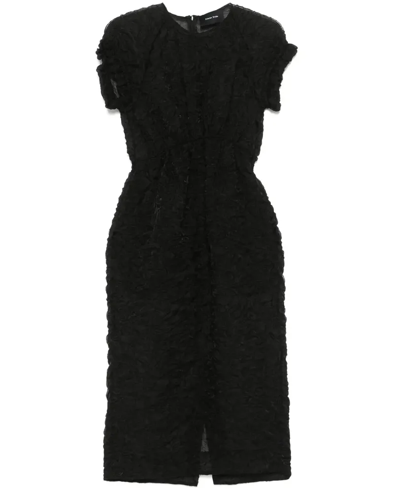 Simone Rocha Texturiertes Midikleid - Schwarz Schwarz