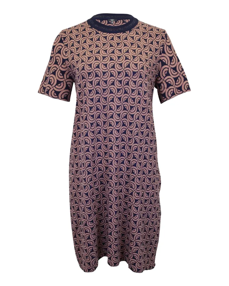 Max Mara Kleid mit geometrischem Motiv - Blau Blau