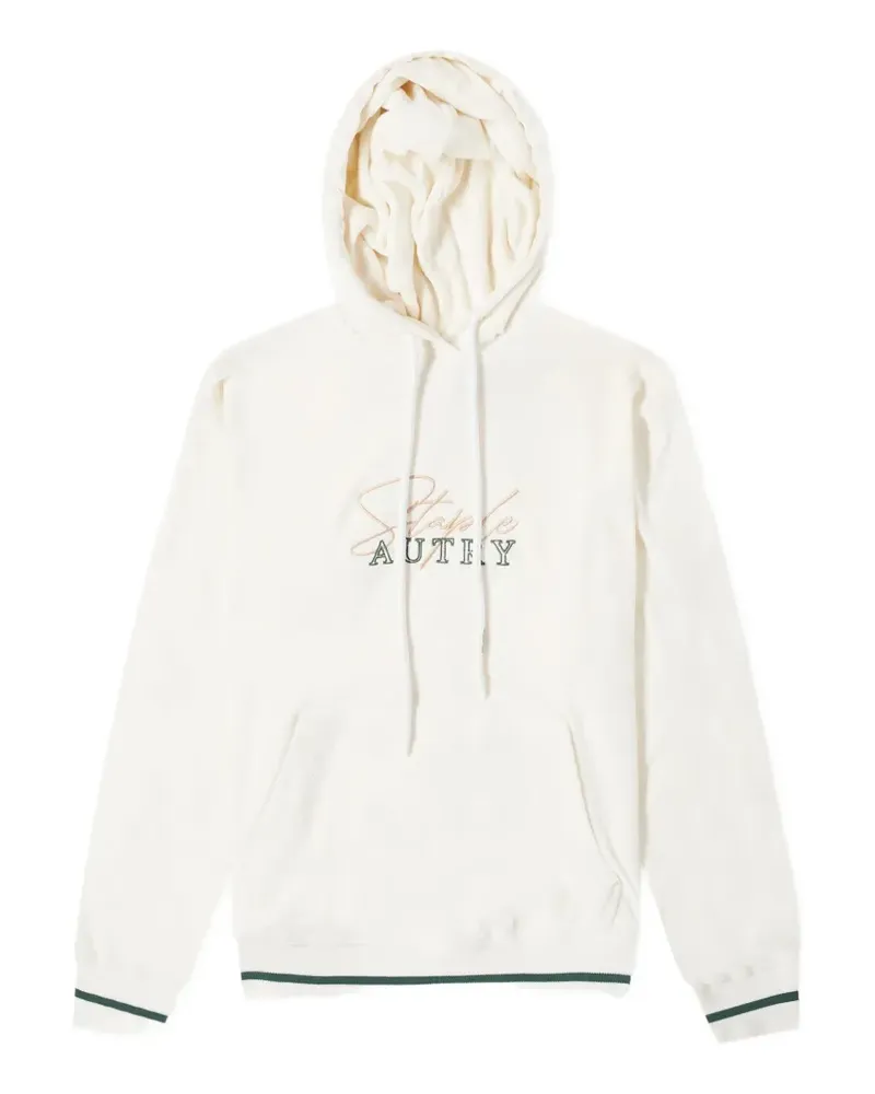 AUTRY Gestreifter Hoodie mit Stickerei - Nude Nude