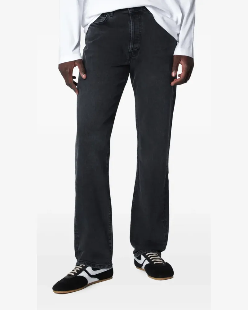 JEANERICA Überfärbte Five-Pocket-Jeans - Schwarz Schwarz