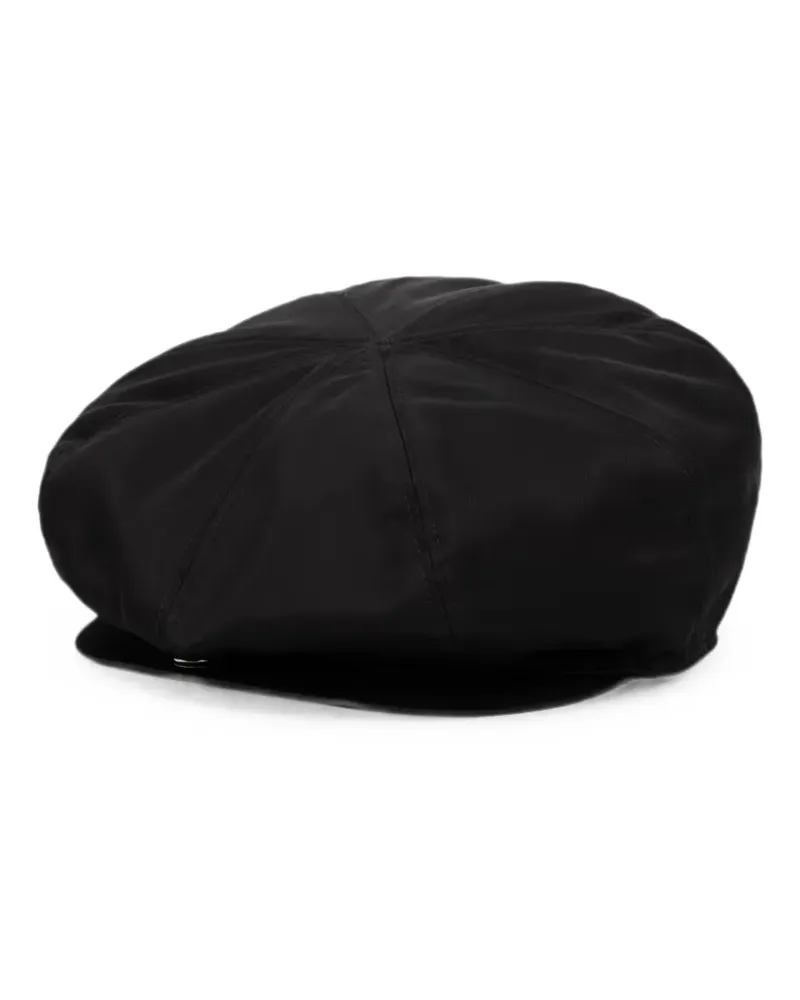 Moschino Baskenmütze mit Logo-Patch - Schwarz Schwarz