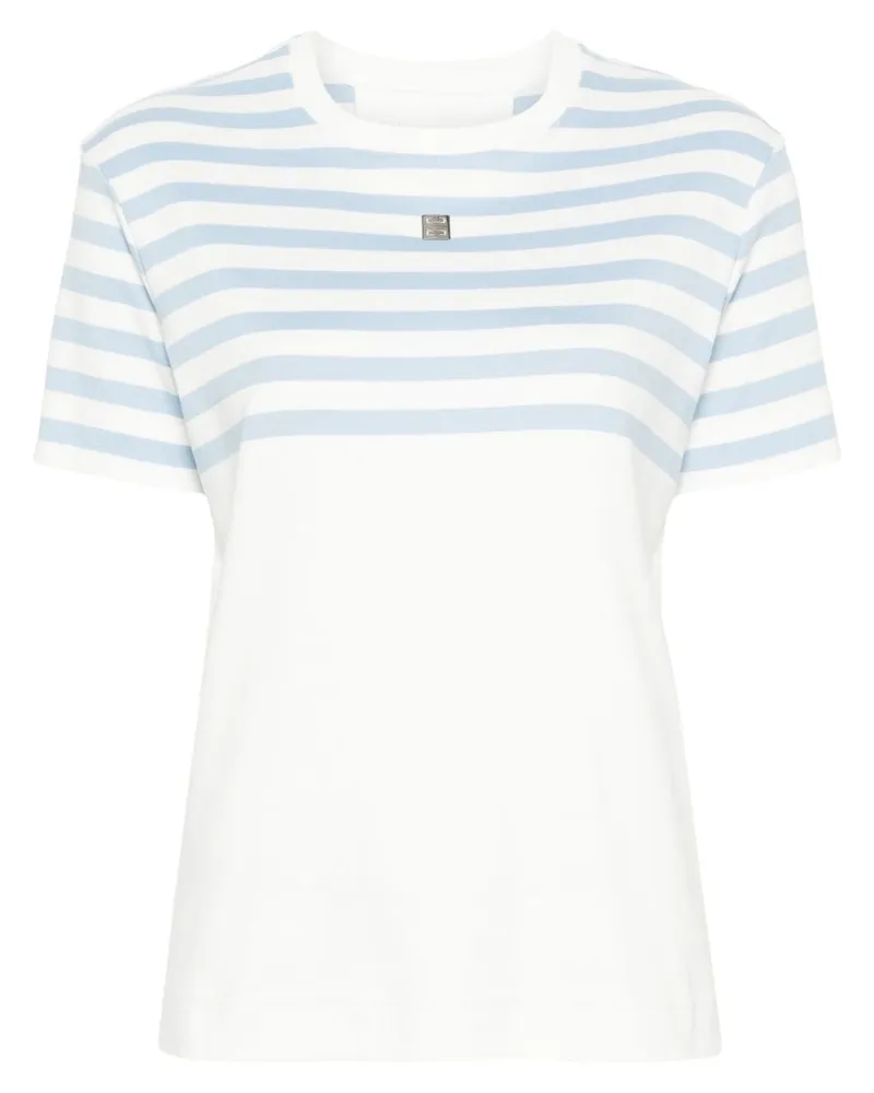 Givenchy T-Shirt mit 4G-Schild - Weiß Weiß