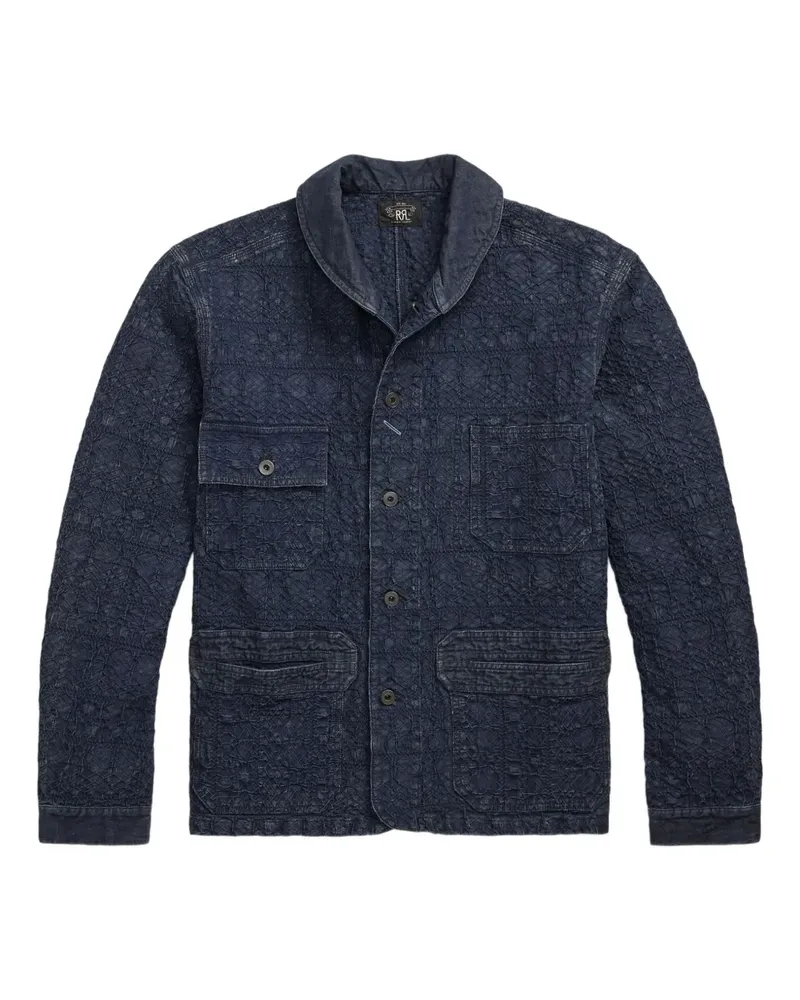 Ralph Lauren Strukturierte Jacke mit Knopfleiste - Blau Blau