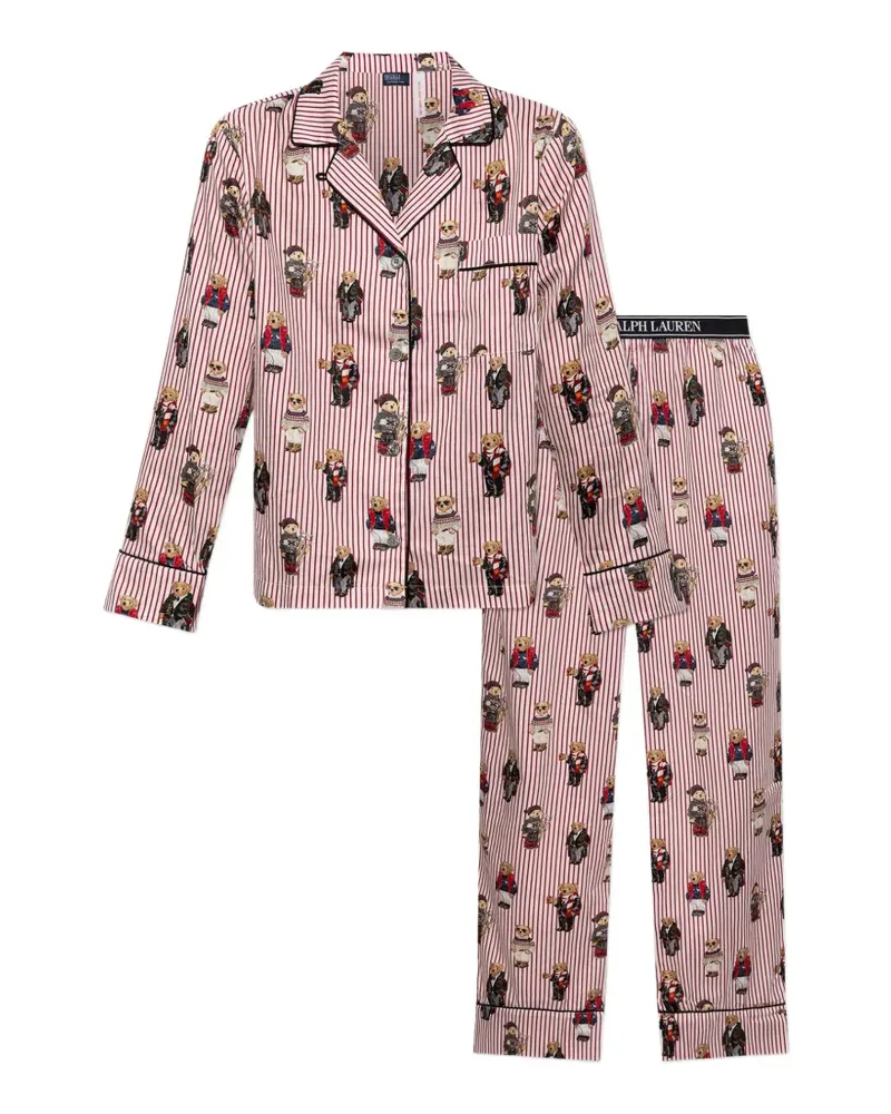 Ralph Lauren Pyjama mit Polo Bear - Rot Rot