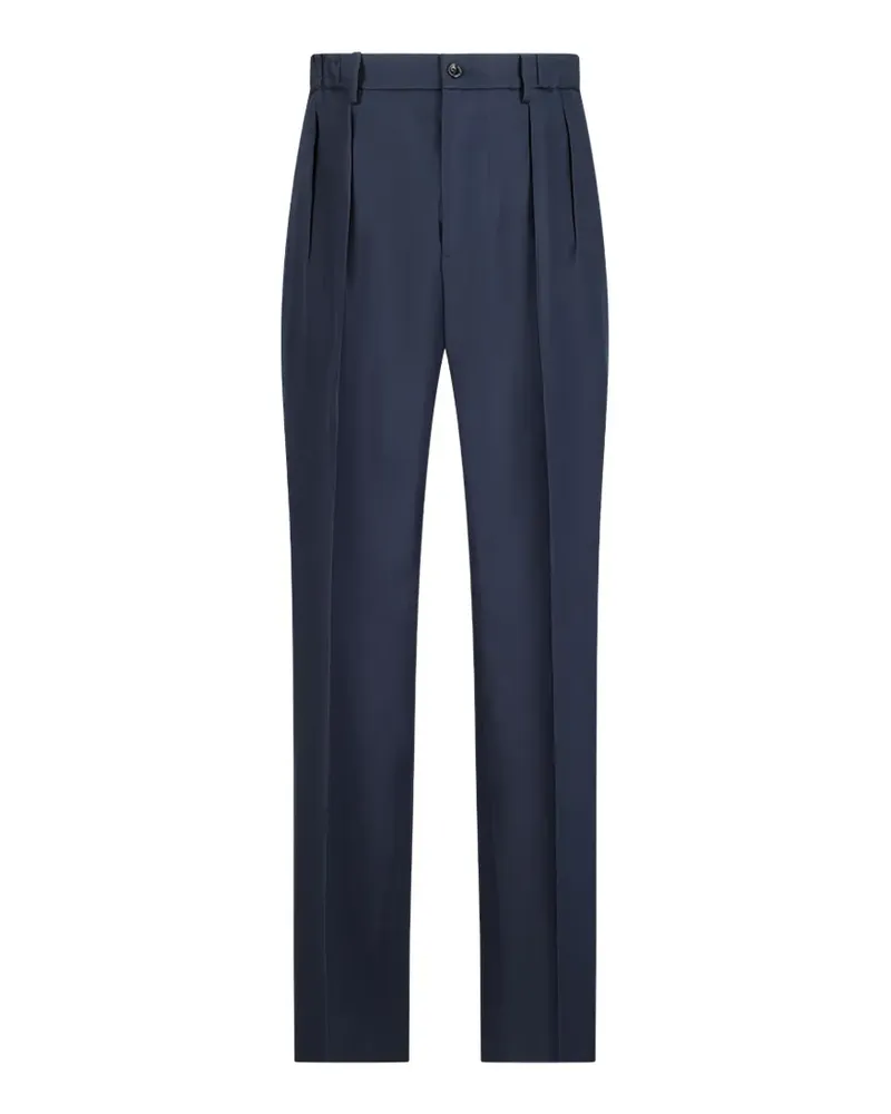 Tagliatore Straight-Leg-Hose mit Falten - Blau Blau
