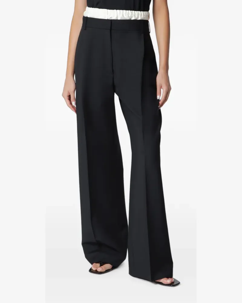 Róhe Bundfaltenhose mit Boxerdetail - Schwarz Schwarz