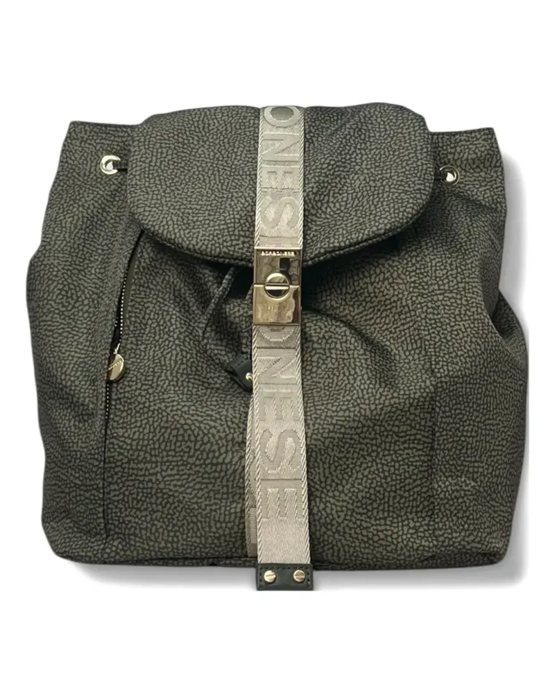 Borbonese Mittelgroßer Fold Rucksack - Grau Grau