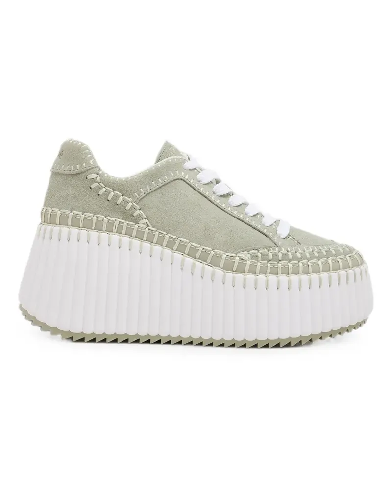 Chloé Nama wedge sneakers - Grün Grün