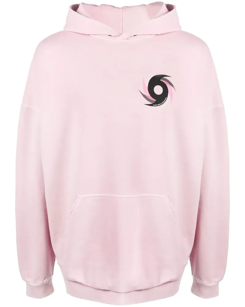 Palm Angels Hoodie mit Hurricane Devore-Print - Rosa Rosa
