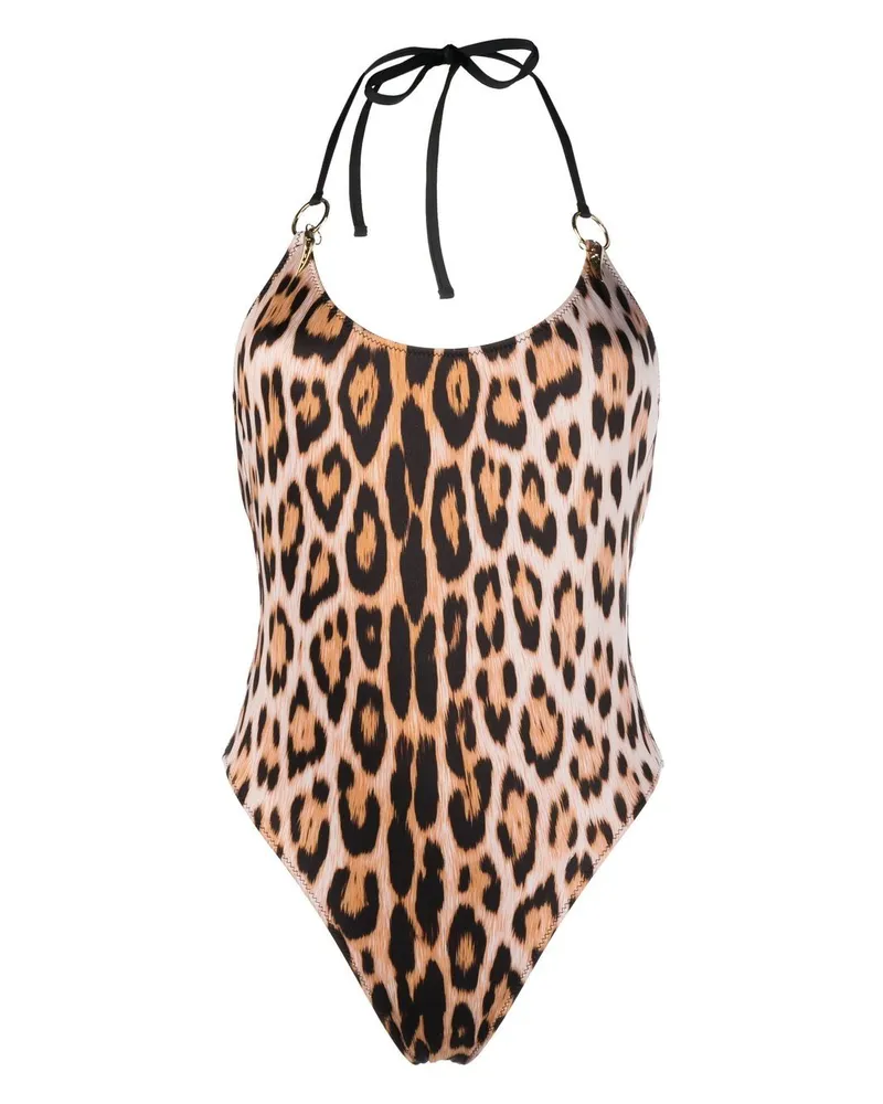 Roberto Cavalli Badeanzug mit Leoparden-Print - Nude Nude