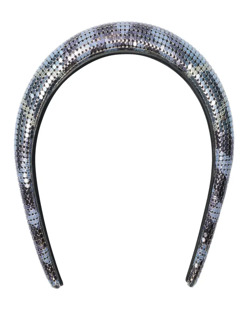 Burberry Kariertes Stirnband aus Mesh - Silber Silber