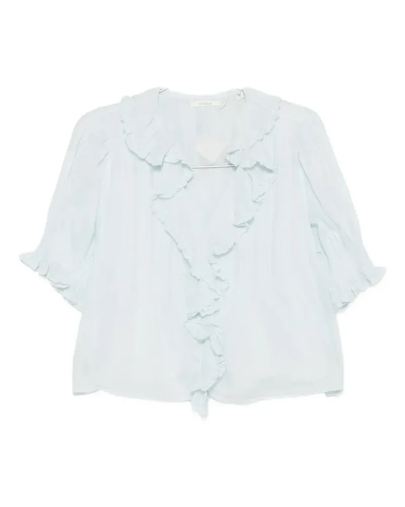 DÔEN Henri ruffled blouse - Blau Blau