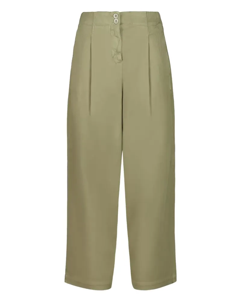 120% Lino button pleated trousers - Grün Grün