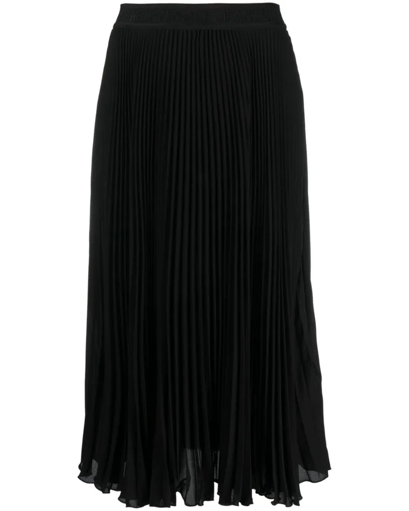 Versace Jeans Midirock mit Falten - Schwarz Schwarz