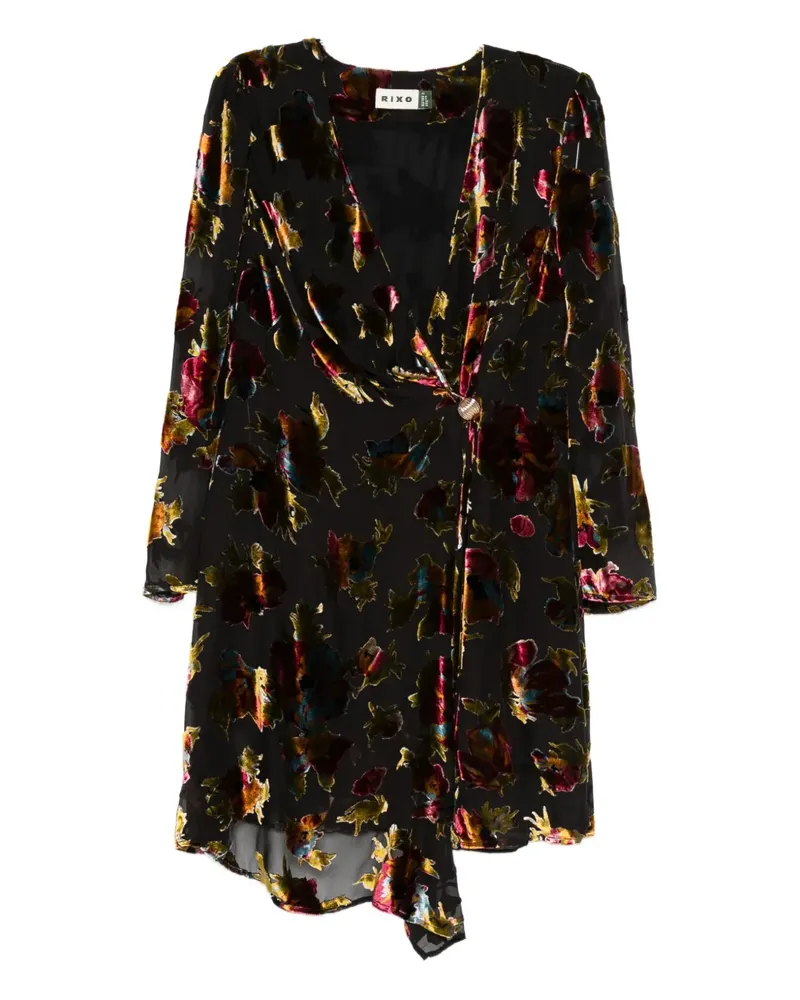 RIXO Kensley floral embellished dress - Schwarz Schwarz