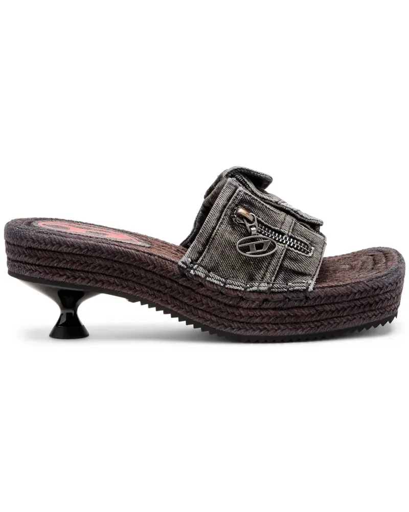 Diesel D-Ibiza PCK Mules 40cm - Schwarz Schwarz