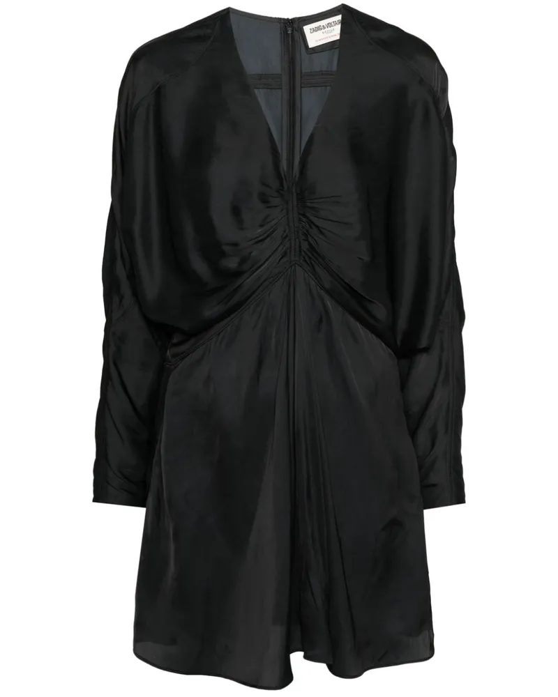 Zadig & Voltaire Rooth Minikleid aus Satin - Schwarz Schwarz