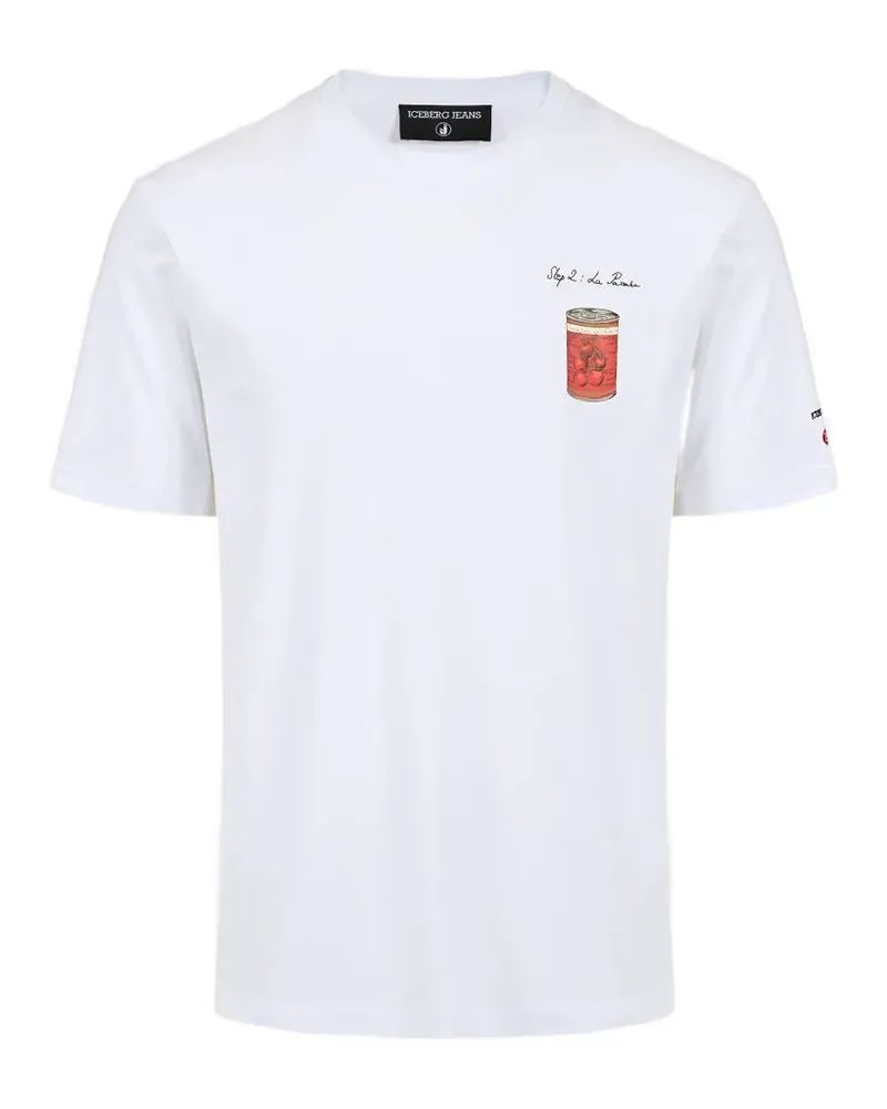 Iceberg T-Shirt mit grafischem Print - Weiß Weiß
