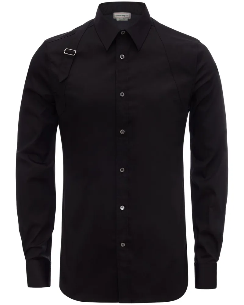 Alexander McQueen Hemd mit Schnallendetail - Schwarz Schwarz