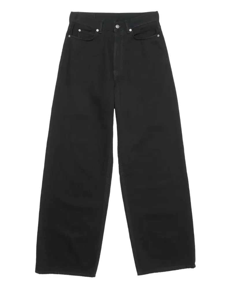 Acne Studios Jeans mit Logo-Patch - Schwarz Schwarz