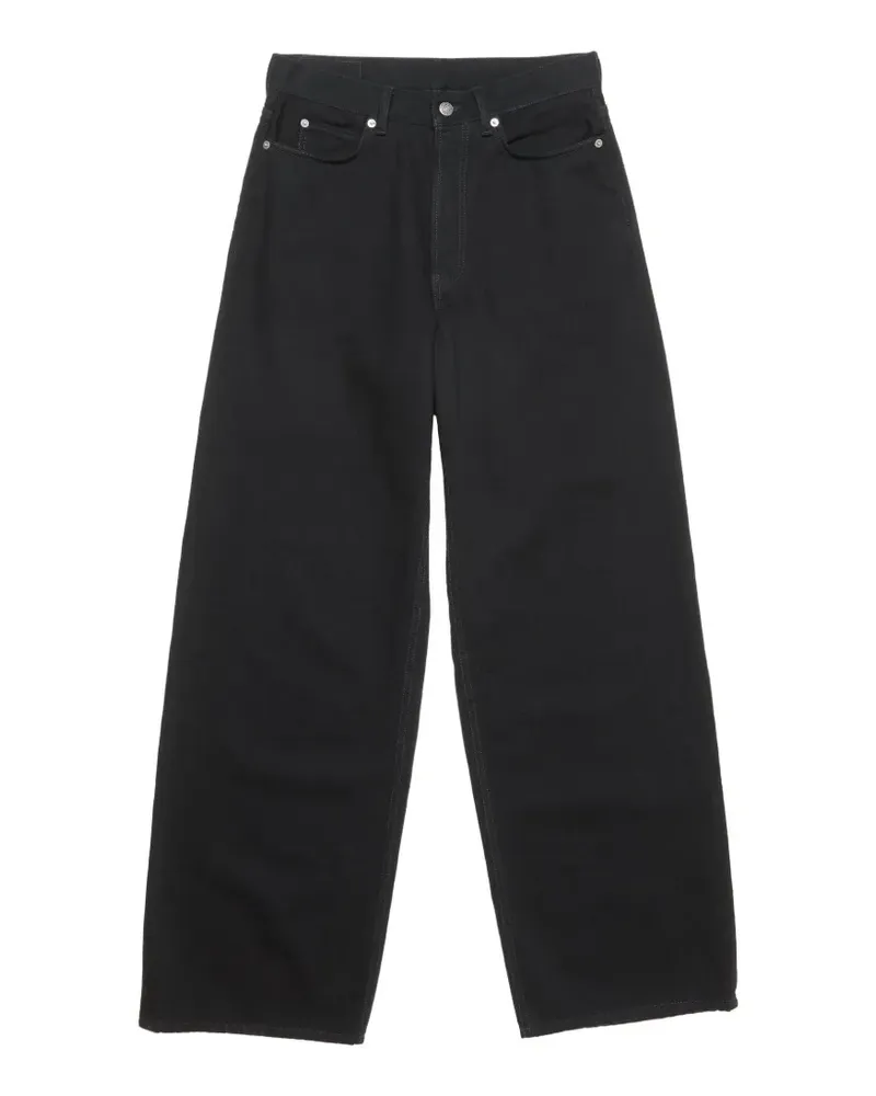 Acne Studios Jeans mit Logo-Patch - Schwarz Schwarz