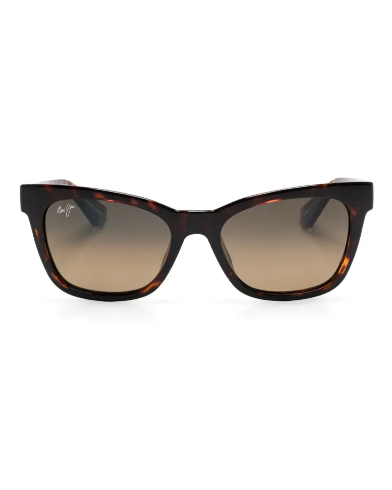 Maui Jim Sonnenbrille mit eckigem Gestell - Braun Braun