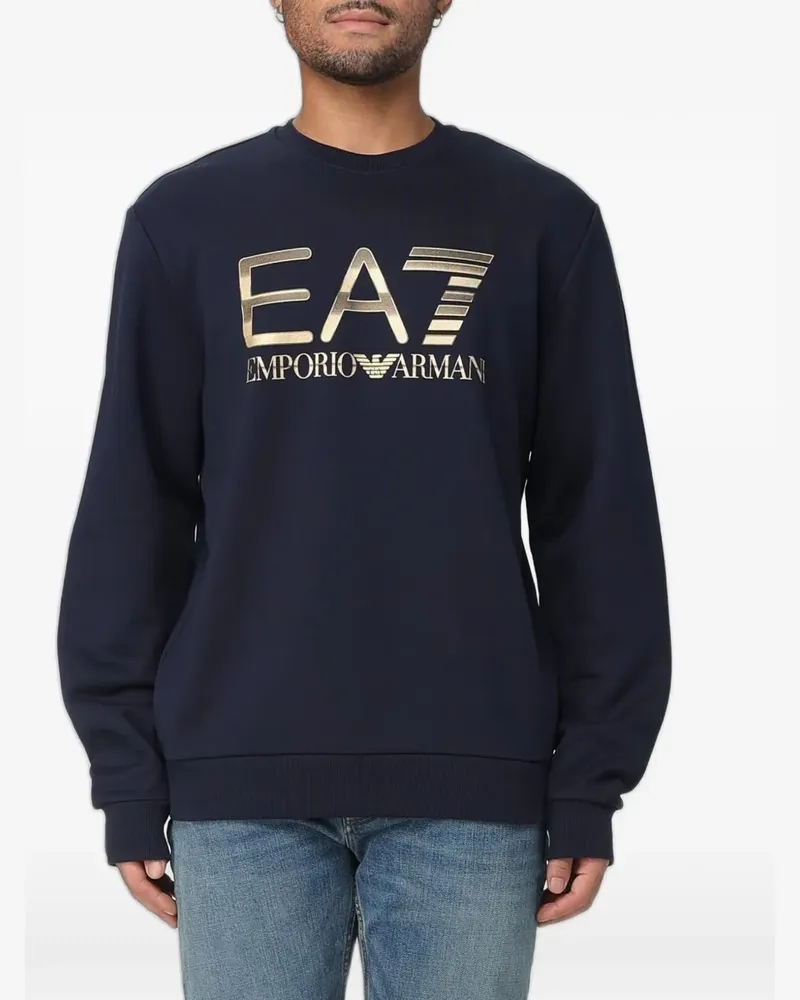 EA7 EA7 logo-print sweater - Blau Blau