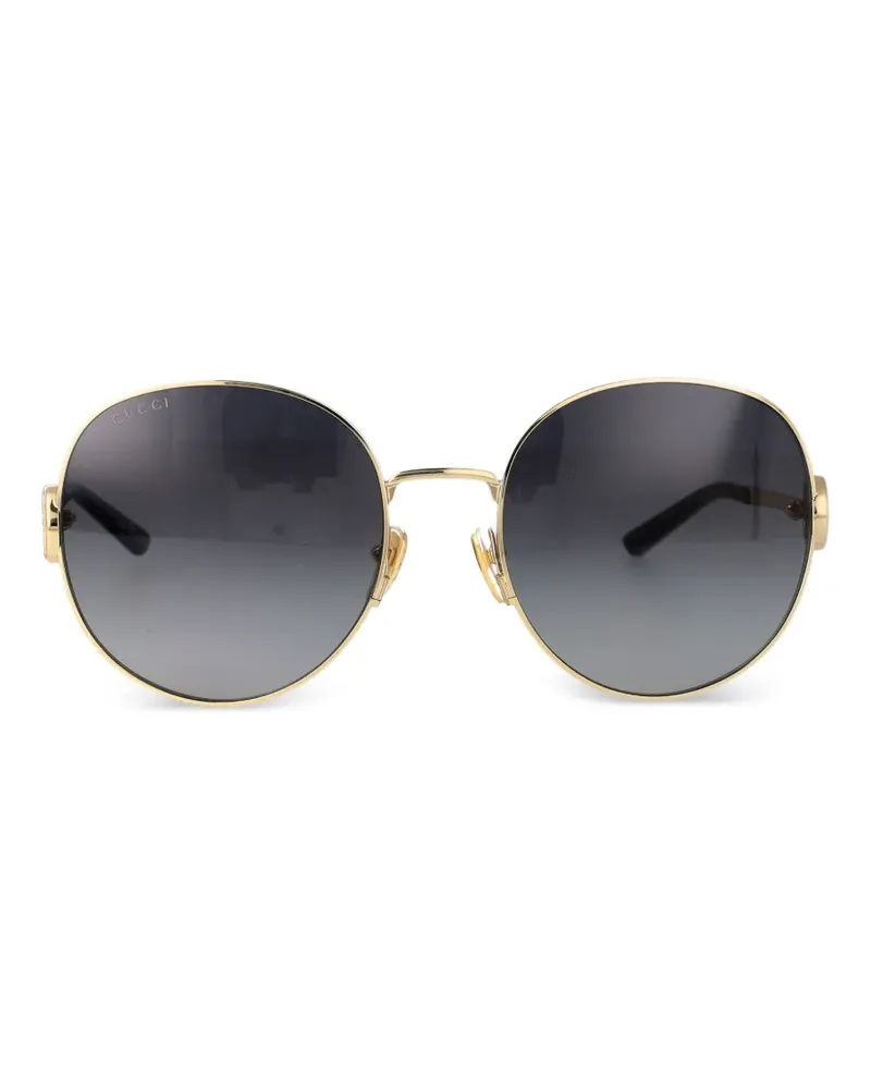 Gucci Interlocking GG round-frame sunglasses - Gold Gold