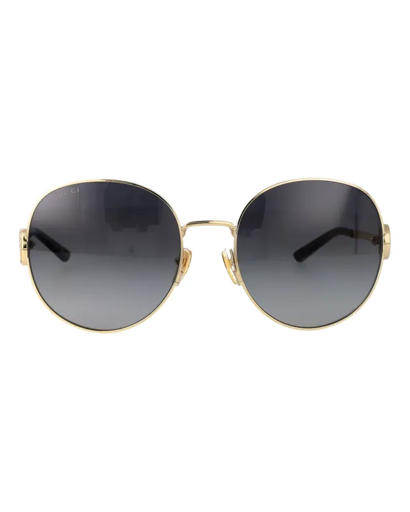 Gucci Interlocking GG round-frame sunglasses - Gold Gold