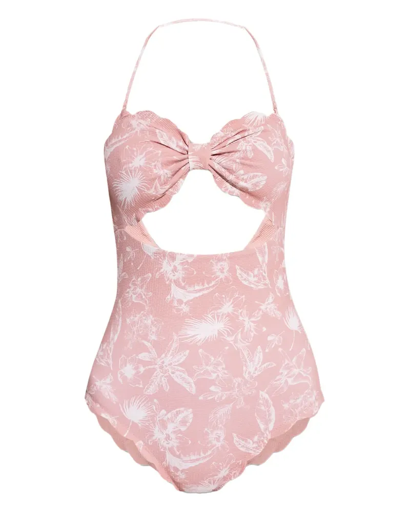 Marysia Badeanzug mit Blumen-Print - Rosa Rosa