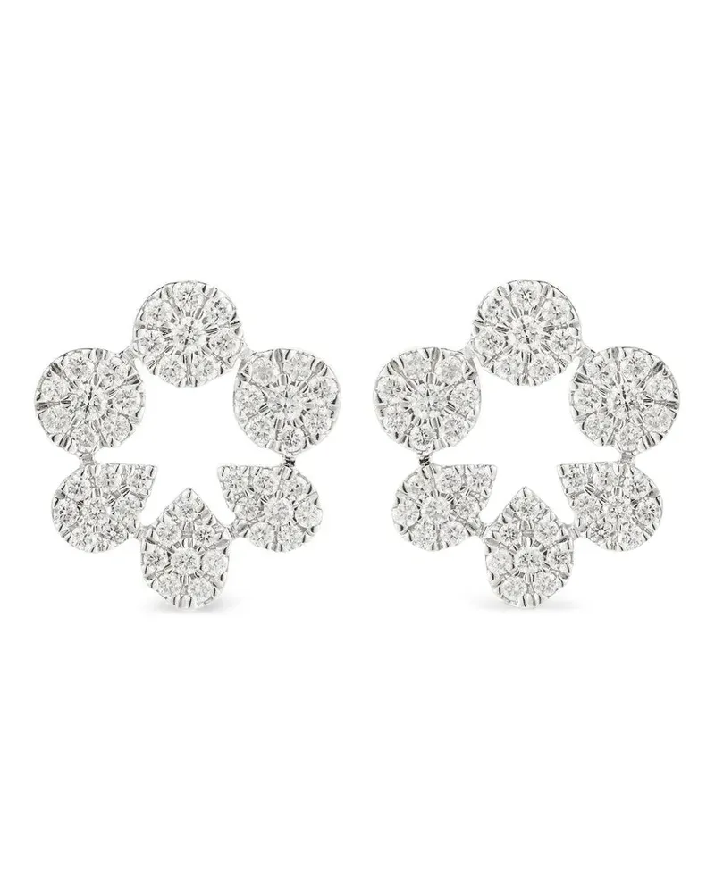 Dana Rebecca Designs 14kt Taylor Beth Weißgoldohrringe mit Diamanten - Silber Silber