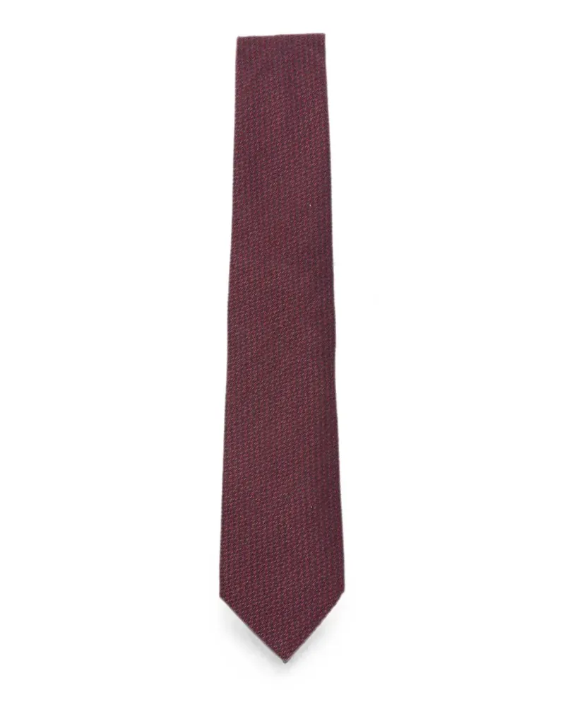 Canali Krawatte aus Seidengemisch mit Mikro-Muster - Rot Rot