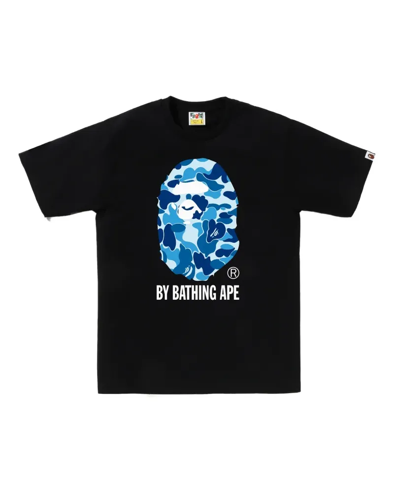 BAPE T-Shirt mit Camouflage-Print - Schwarz Schwarz