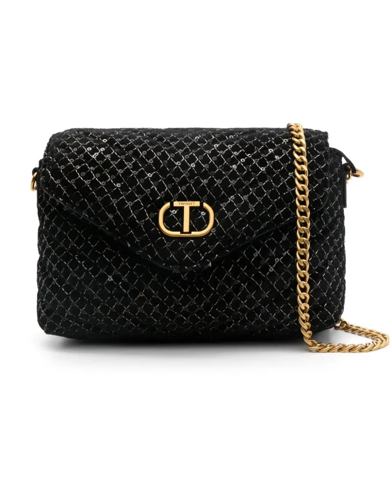 Twin-Set Kleine Dreamy Schultertasche - Schwarz Schwarz