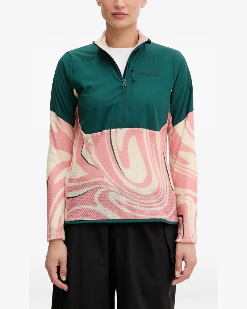Peak Performance Freelight AOP Sweatshirt mit abstraktem Print - Grün Grün