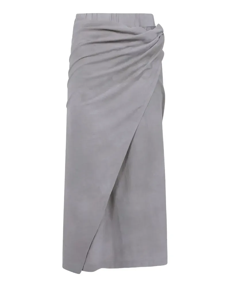 Ziggy Chen Drapierter Wickelrock - Grau Grau