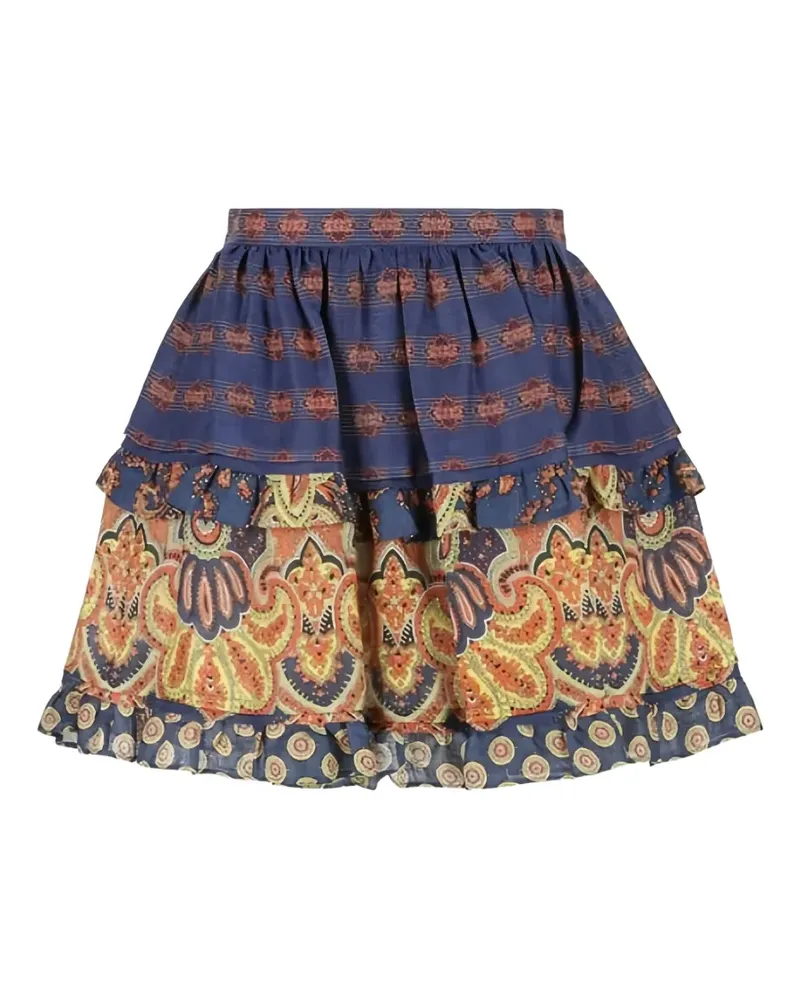 Valentino Garavani Mini Medaglioni Voyage Imaginaire Leinenrock - Blau Blau