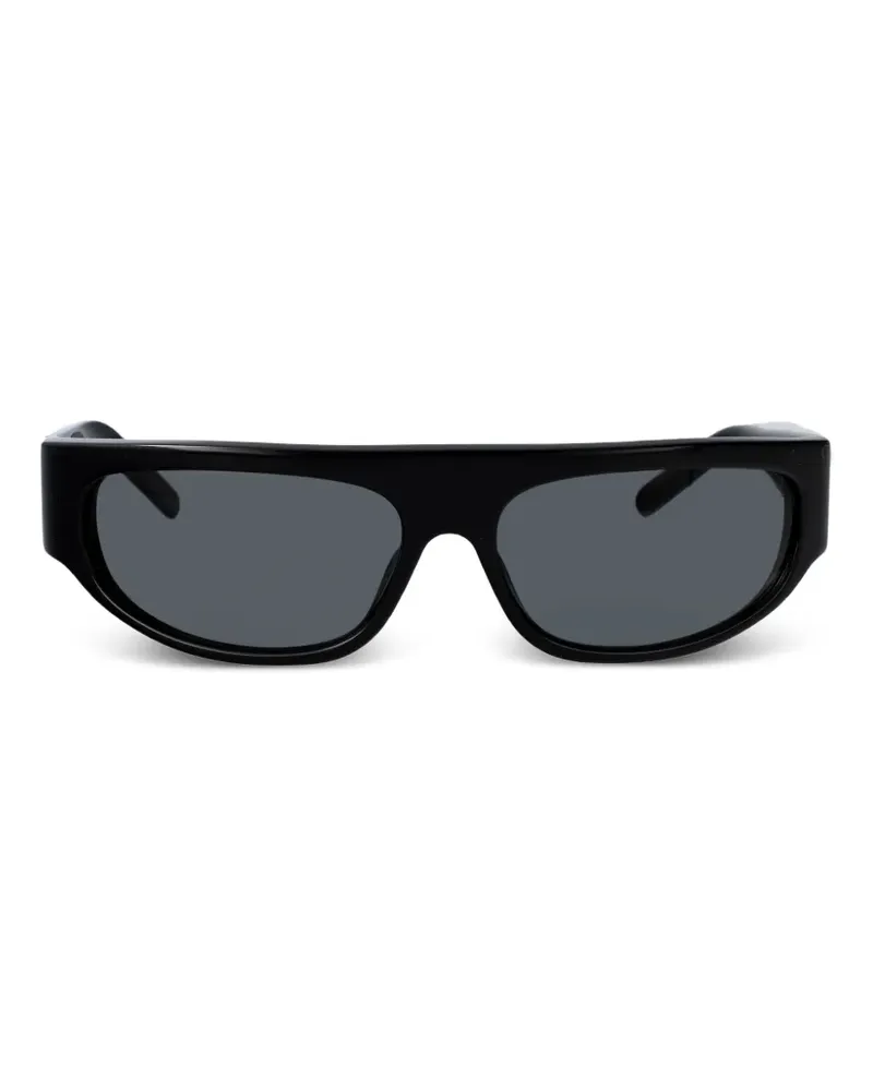 Maison Margiela Sonnenbrille mit Logo - Schwarz Schwarz