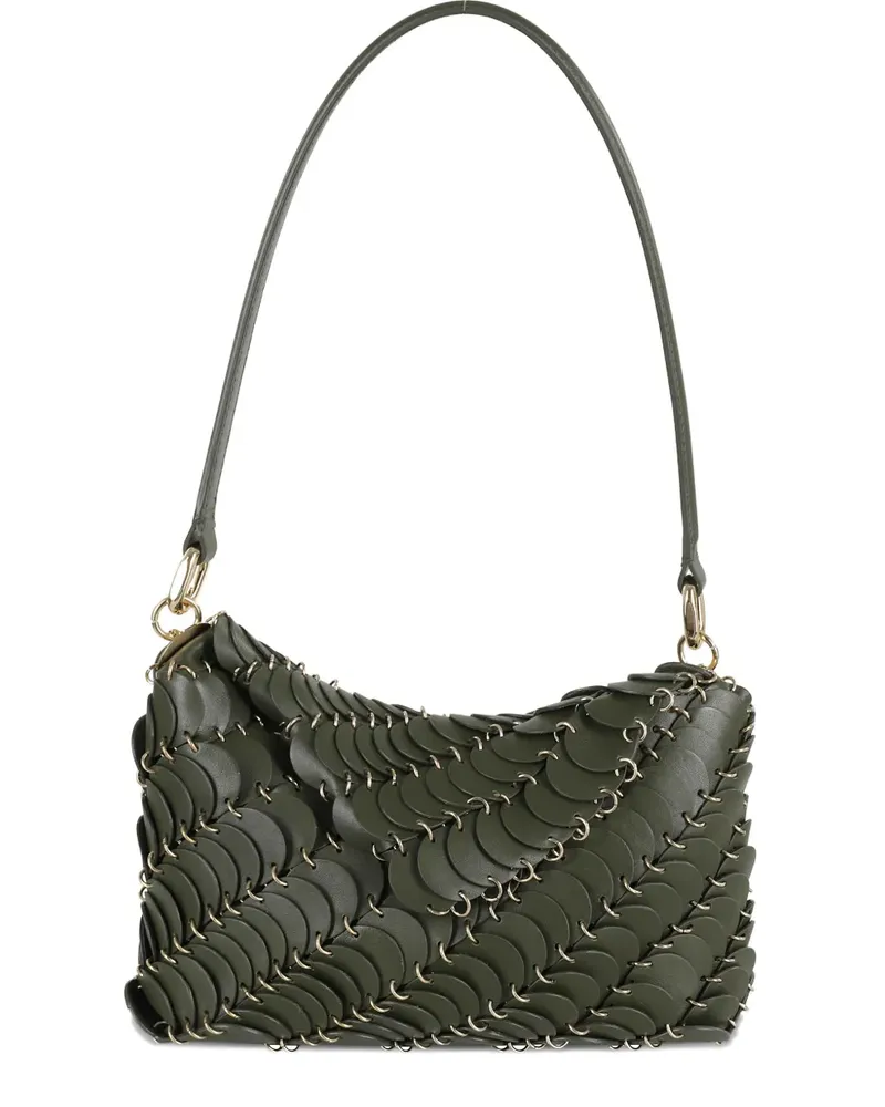 Paco Rabanne Schultertasche mit Schuppendetail - Grün Grün